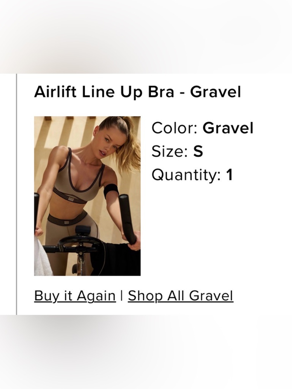 ALO Yoga Women's Airlift Line Up Bra in Gravel - Picture 5 of 6